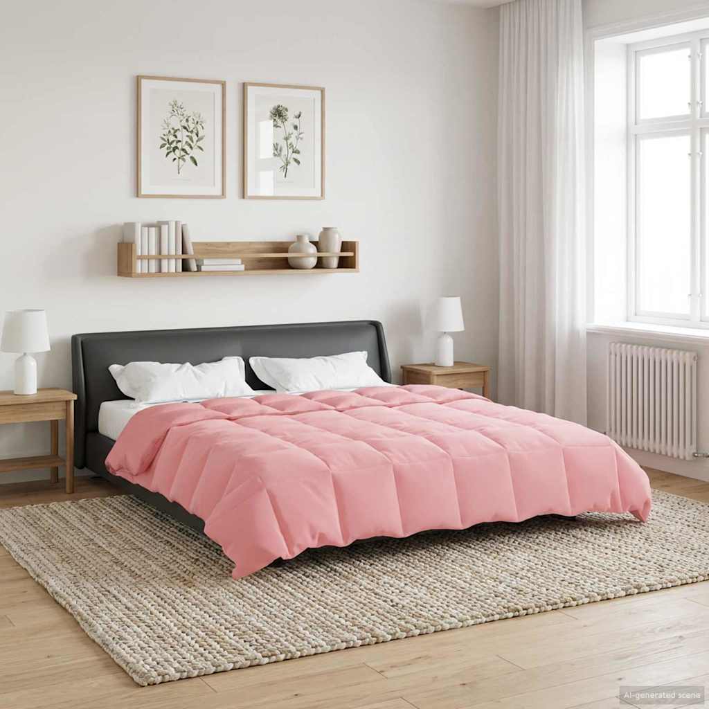 Winterbettdecke Gepolstert Anthrazit 240 x 260 cm Mikrofaser