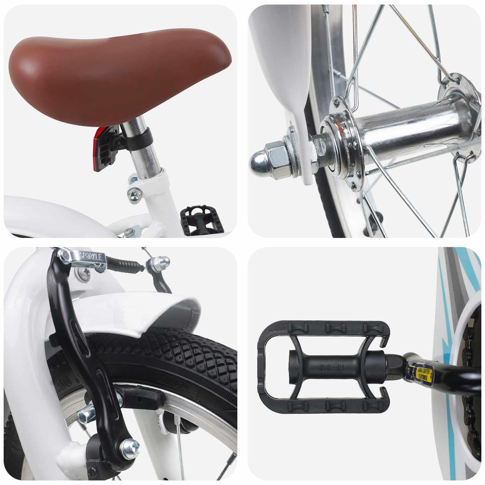 Kinderfahrrad 12 Zoll für 2-4 Jahre alt Hellrosa