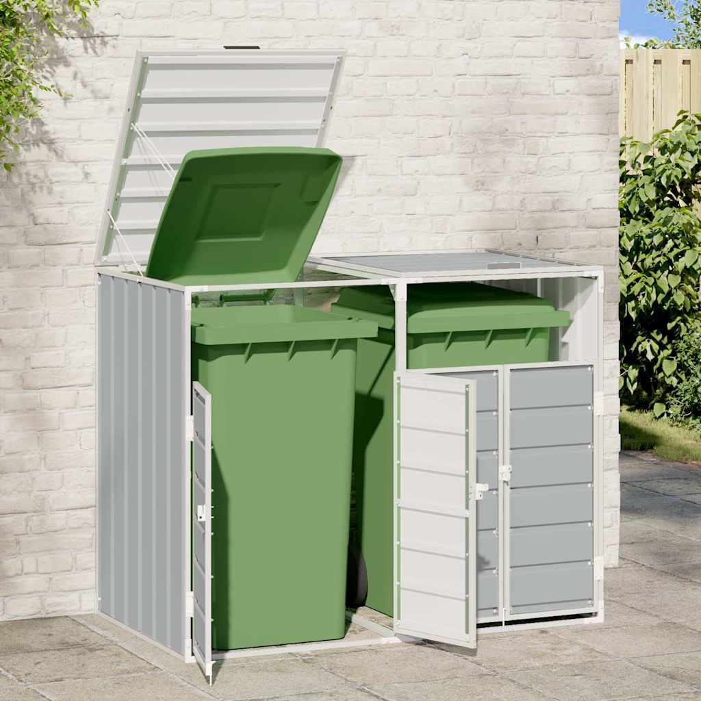 Mülltonnenbox für 1 Tonne Grün 72x81x115 cm Stahl