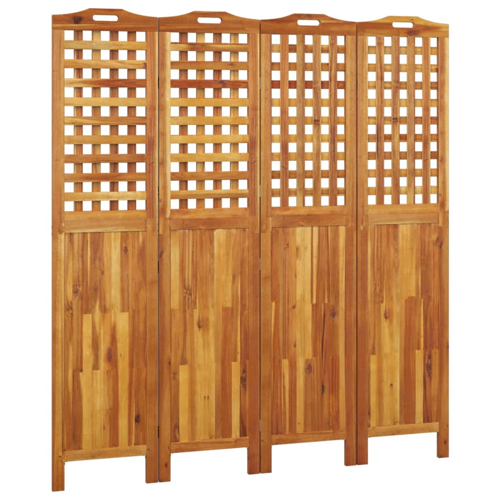 3-tlg. Paravent 121,5x2x115 cm Massivholz Akazie
