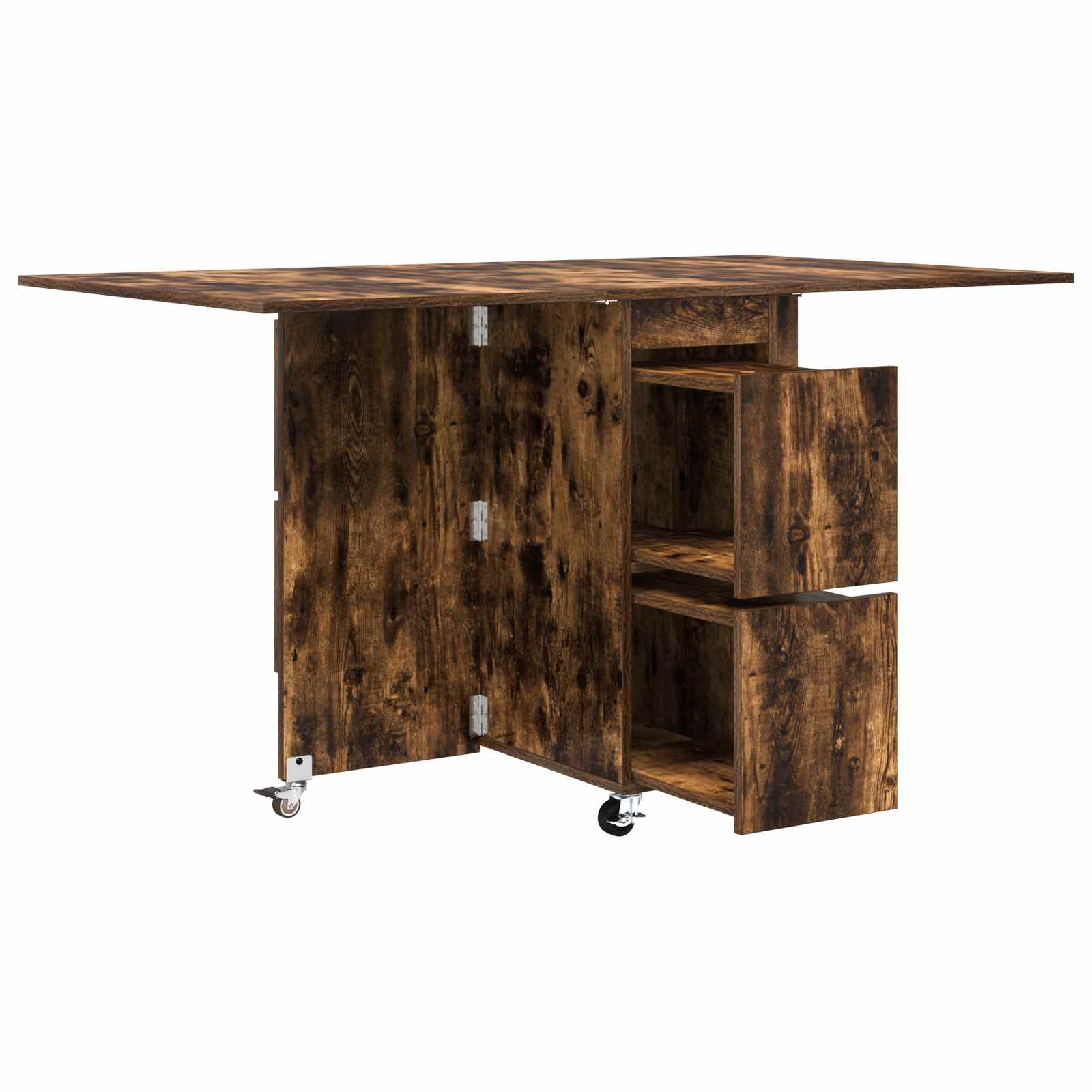 Esstisch 2 pcs 140 x 80 x 77 cm Holzwerkstoff Weiß Rechtwinklig