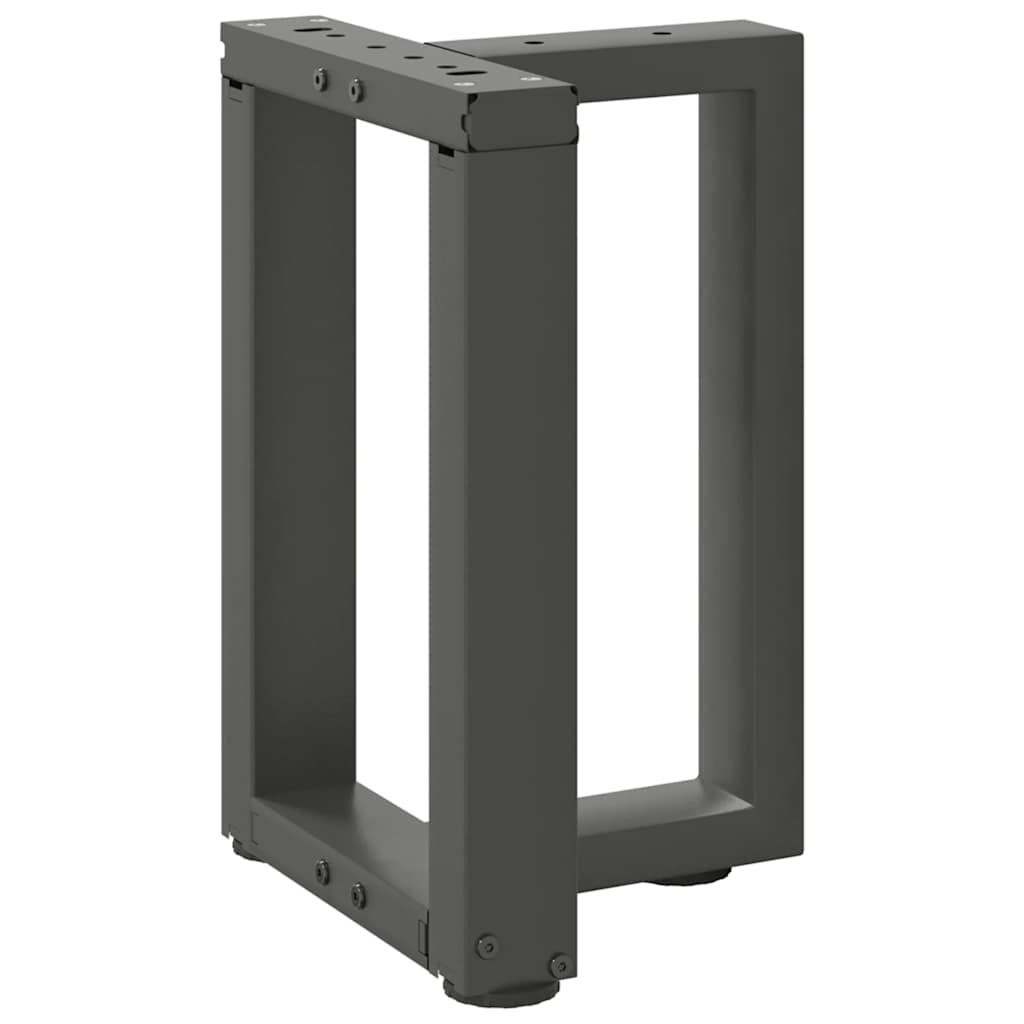 Couchtischbeine T-Form 2 Stk. Schwarz 30x25x(30-31) cm Stahl