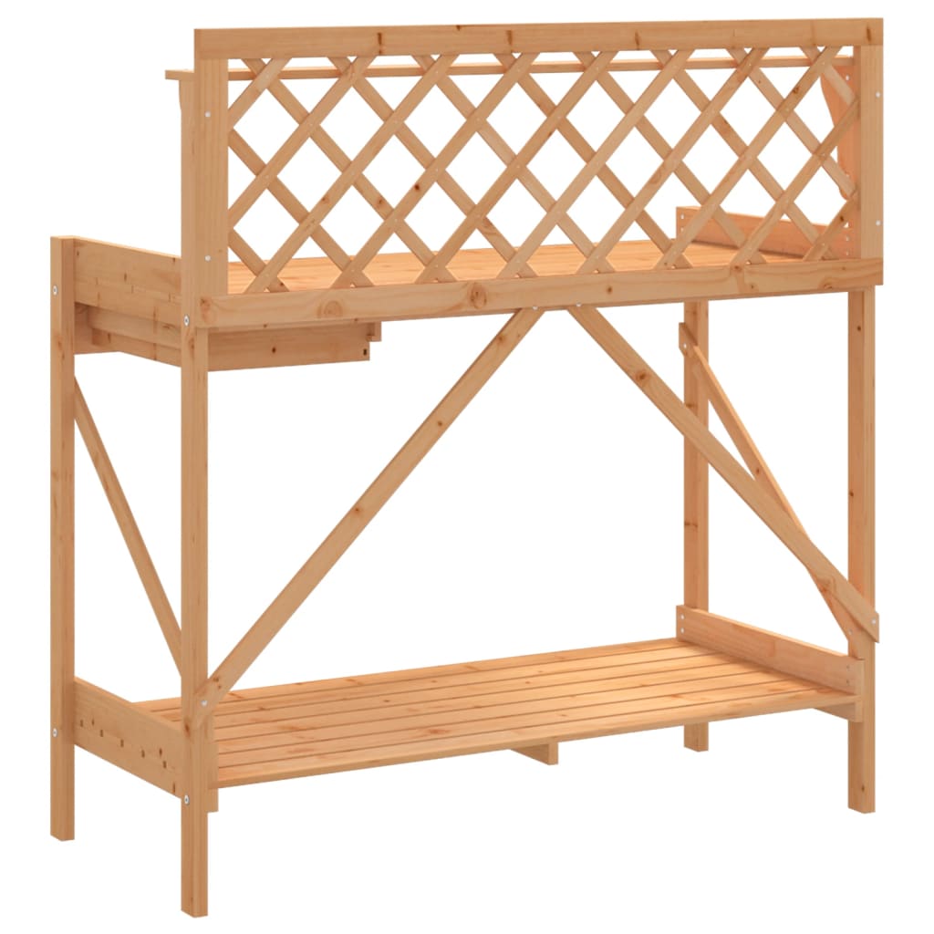 Pflanztisch mit Rankgitter Massivholz Tanne