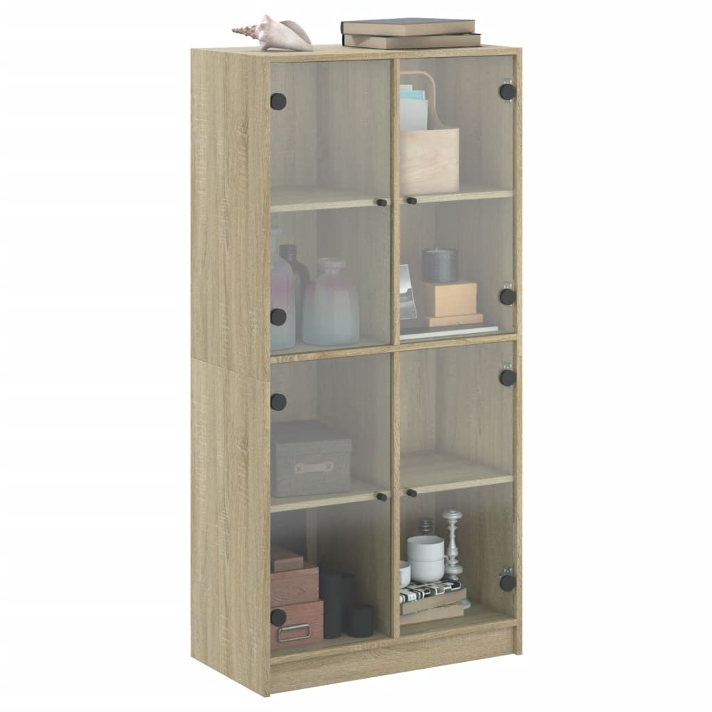 Bücherschrank mit Türen Weiß 136x37x142 cm Holzwerkstoff