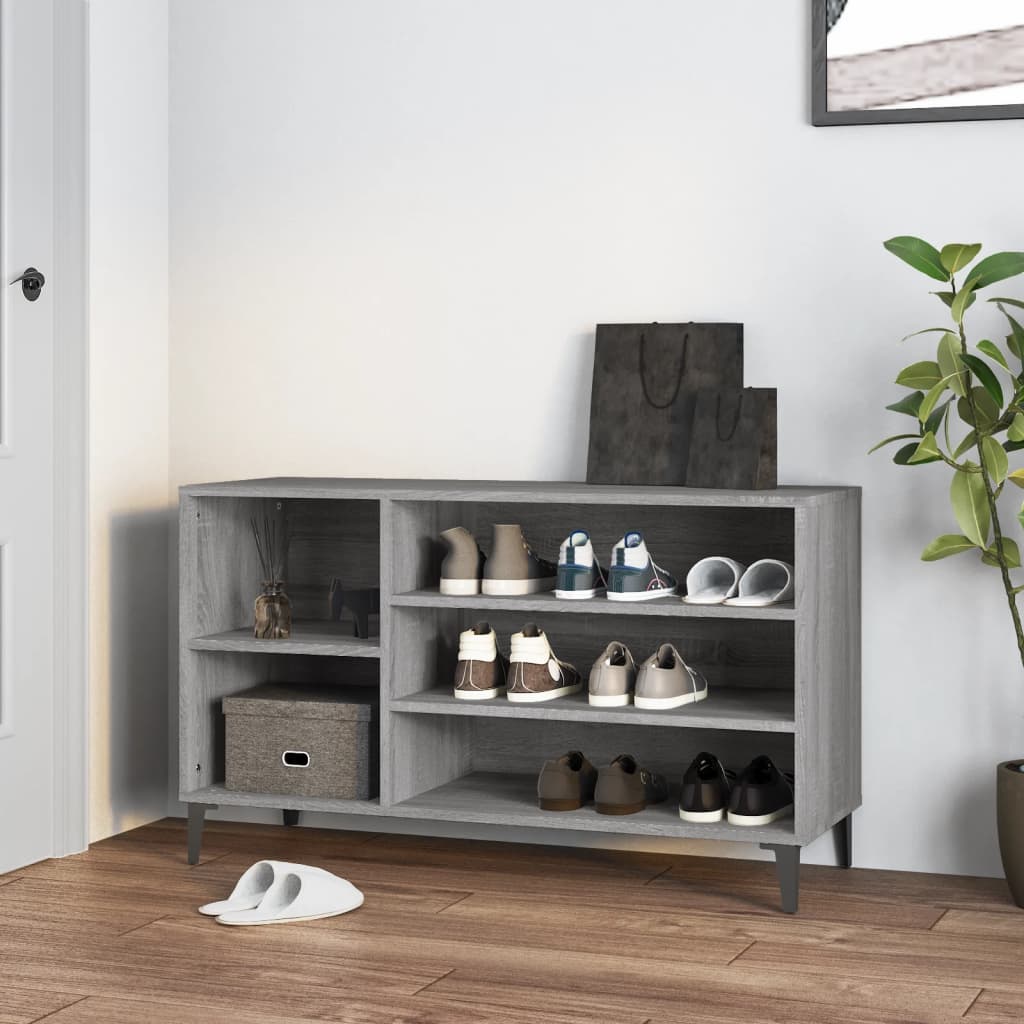 Schuhregal Weiß 102x36x60 cm Holzwerkstoff