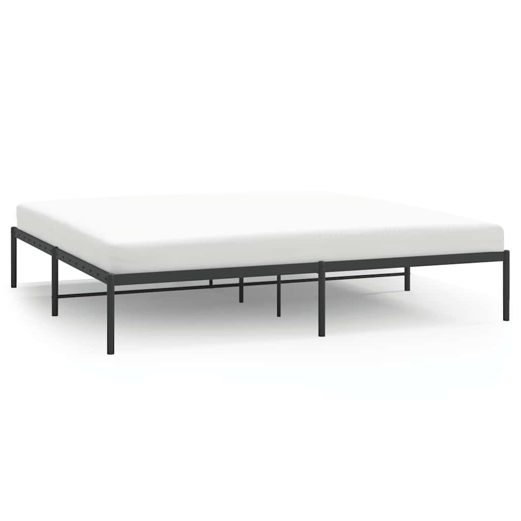 Bettgestell Metall Schwarz 75x190 cm