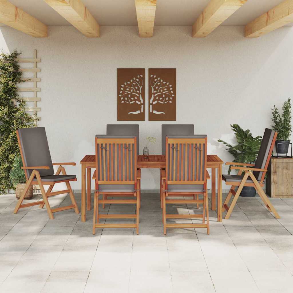 Gartenstuhl 4 pcs Braun und Grau 57 x 71,5 x 104 cm