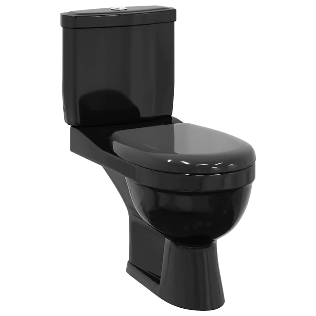 Toilette mit Spülkasten Weiß
