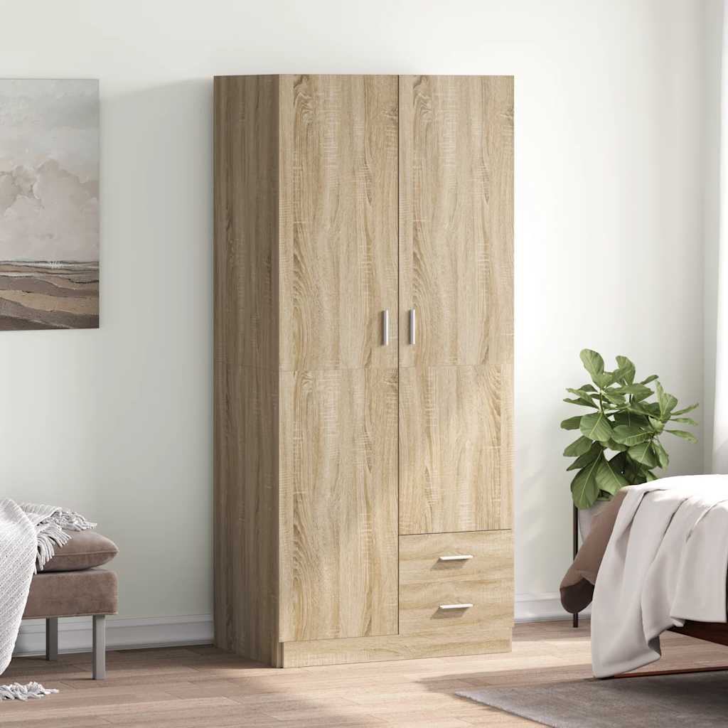 Kleiderschrank Weiß 80x52x180 cm Holzwerkstoff