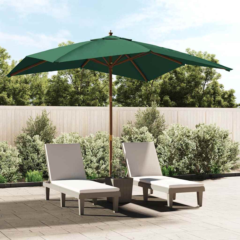 Sonnenschirm mit Holzmast Sandfarben 300x300x273 cm