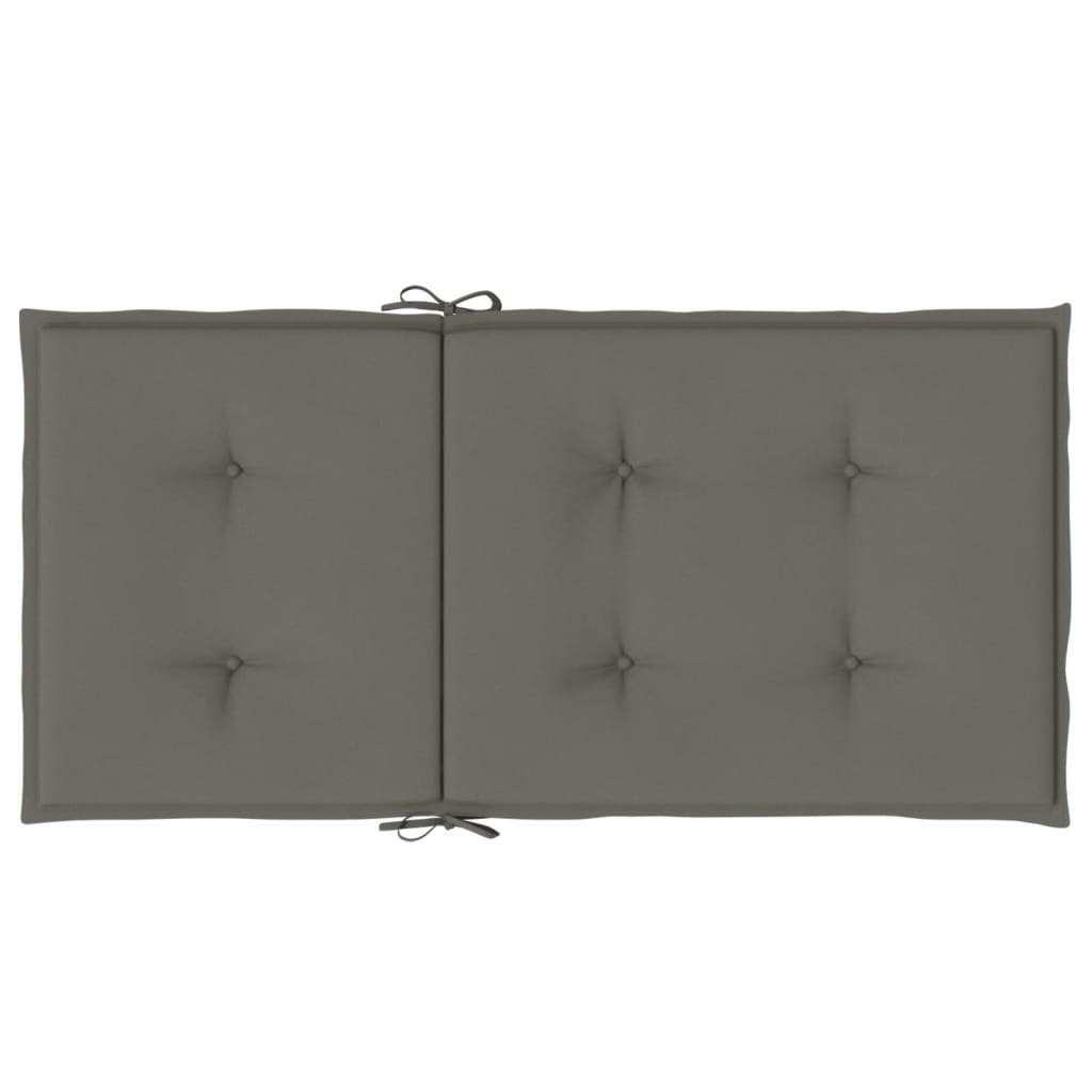 Niedriglehner-Auflagen 2 Stk Melange Anthrazit 100x50x7cm Stoff