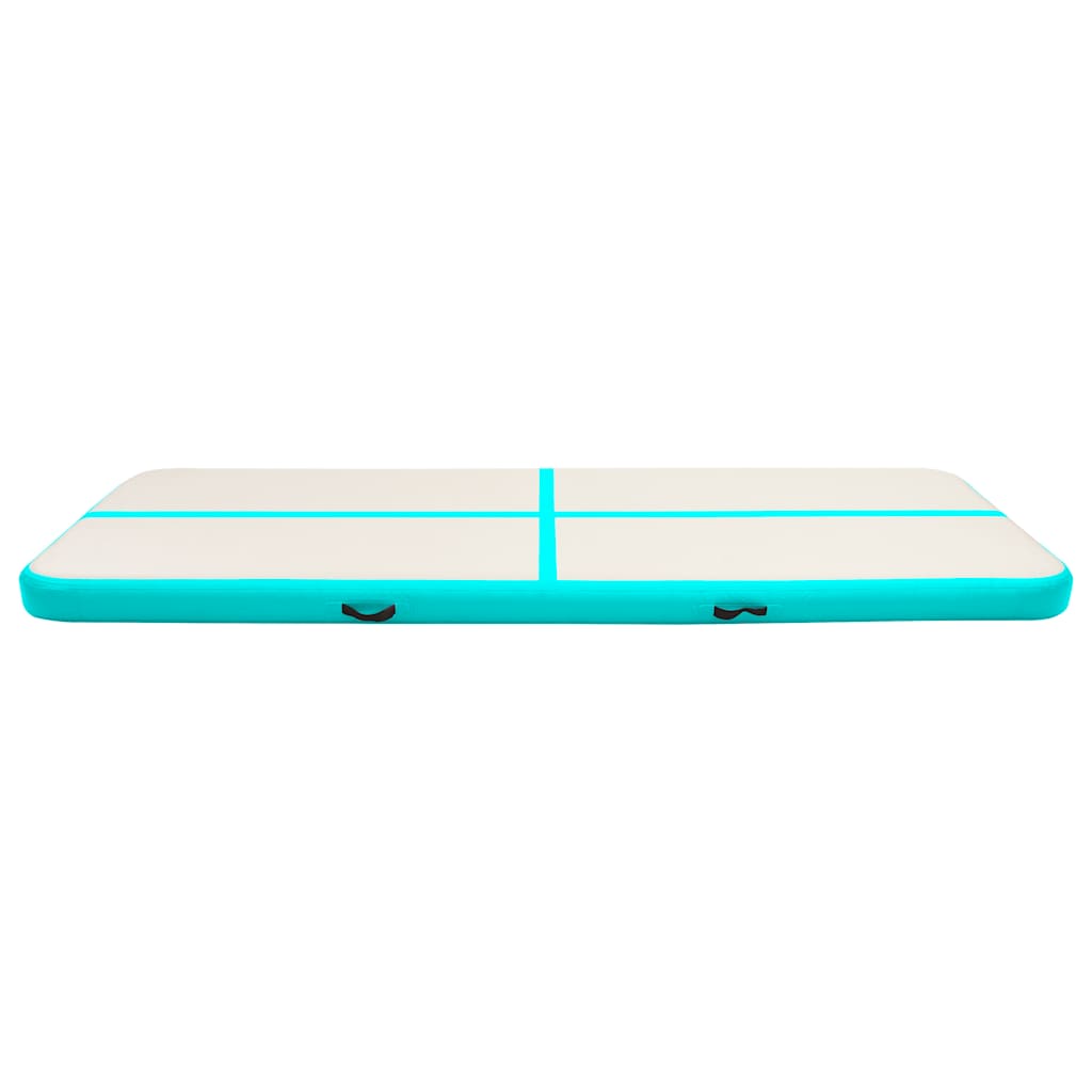 Aufblasbare Gymnastikmatte mit Pumpe 300×100×10 cm PVC Rosa