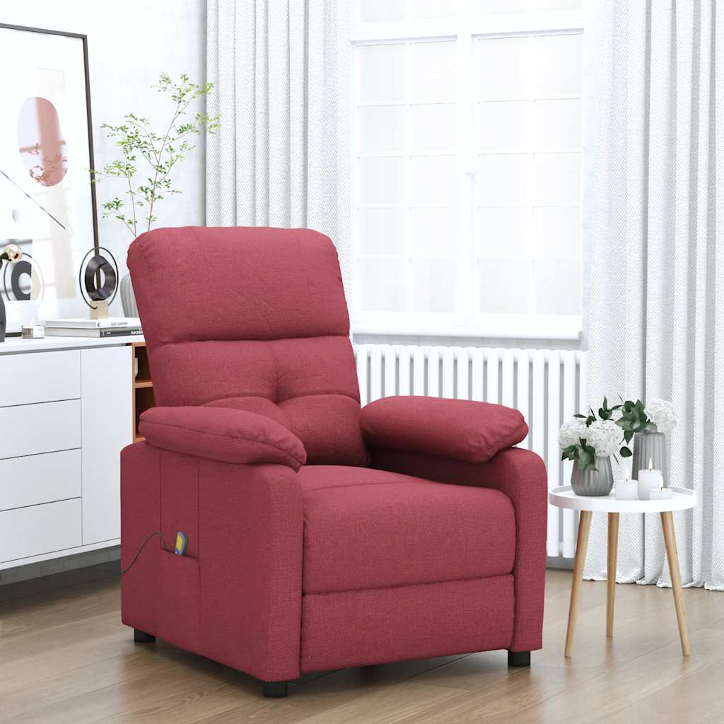 Massagesessel Hellgrau Stoff