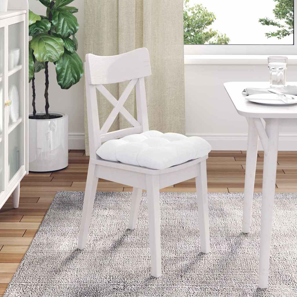 Sitzkissen 4 pcs Hellgrau 40 x 40 x 12 cm Stoff