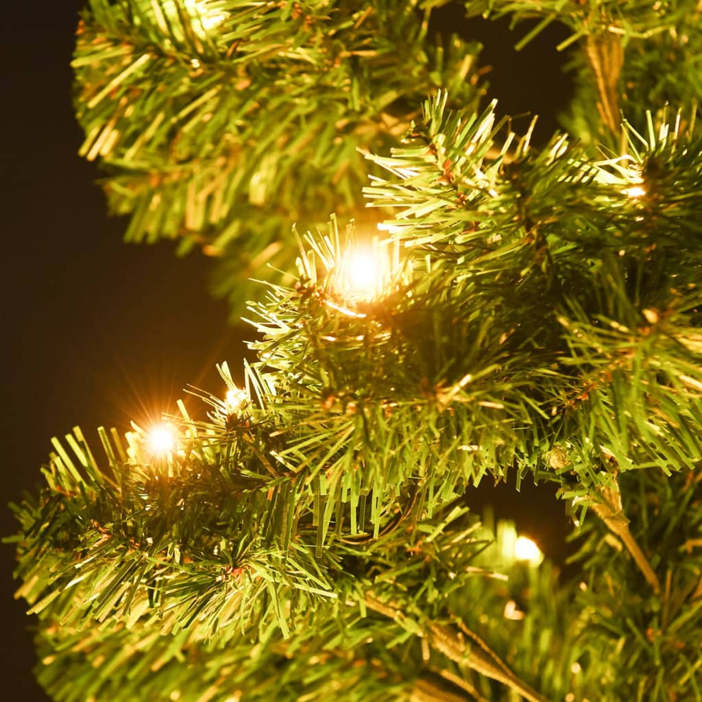 Spiral-Weihnachtsbaum mit Beleuchtung und Ständer Weiß 180 cm