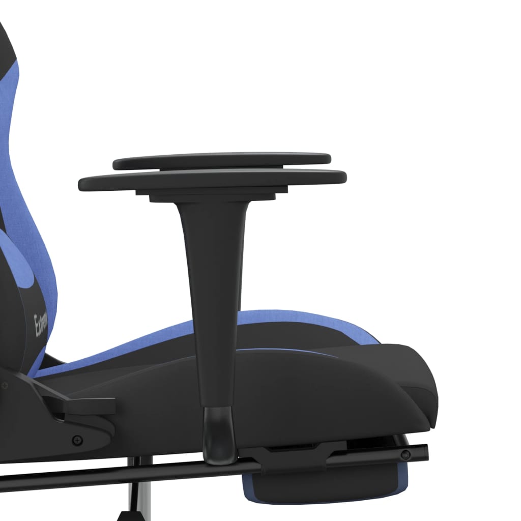 Gaming-Stuhl mit Massagefunktion Schwarz und Creme Stoff