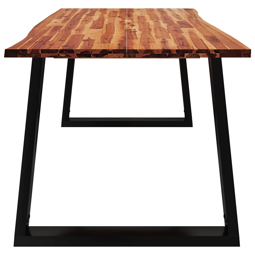 Esstisch Baumkante 140x80x75 cm Massivholz Akazie