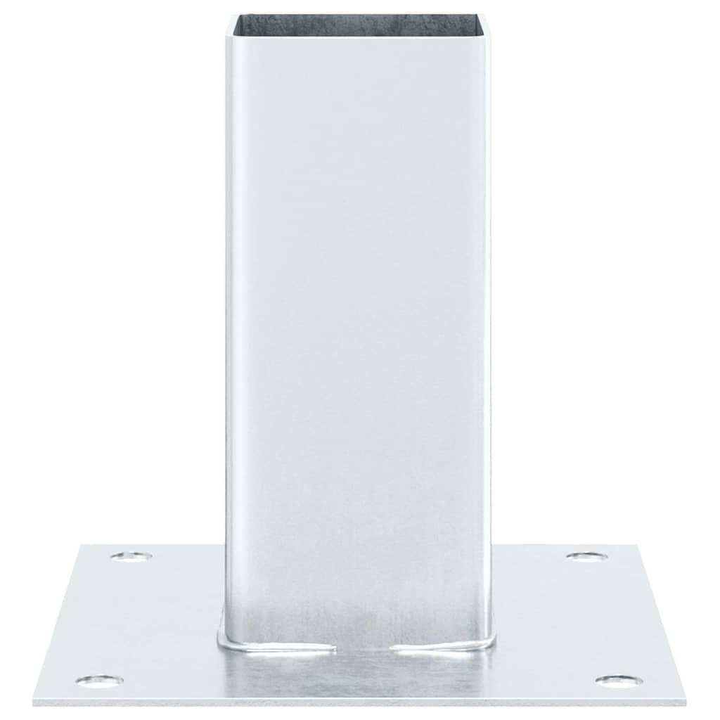 Pfostenträger Quadratisch 4Stk. Silber 46x46mm Verzinkter Stahl