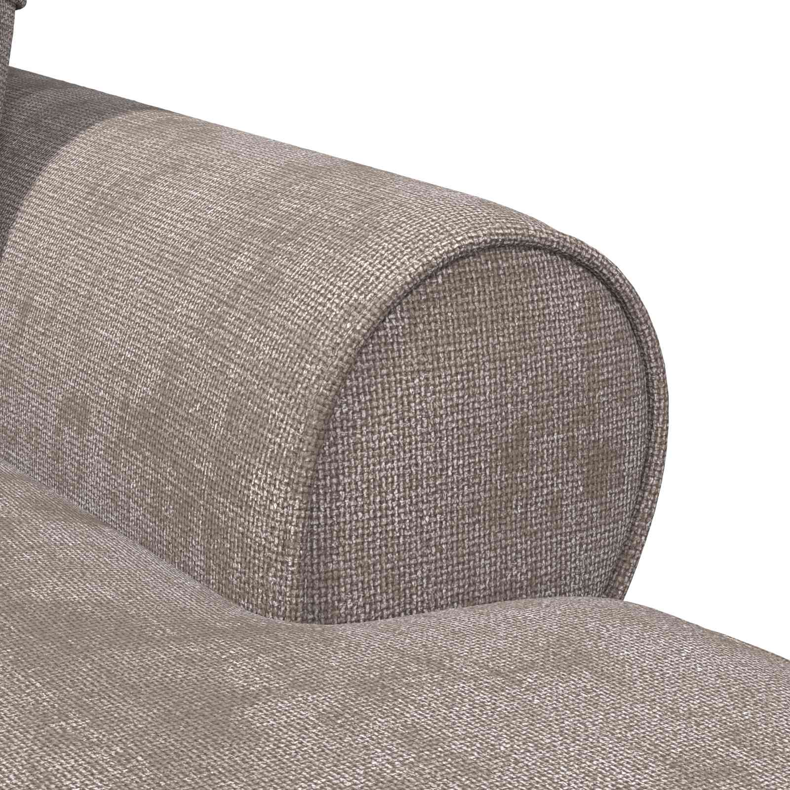 Chaise Lounge mit Rock mit Kissen Creme 157 x 91 x 91 cm ARES