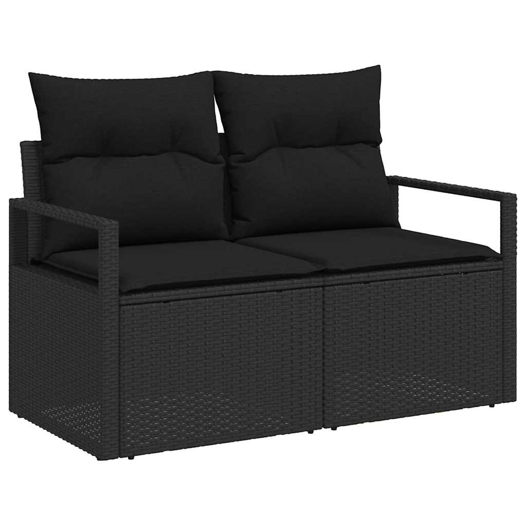 Garten Essgruppe mit Kissen 5 pcs Schwarz und Creme
