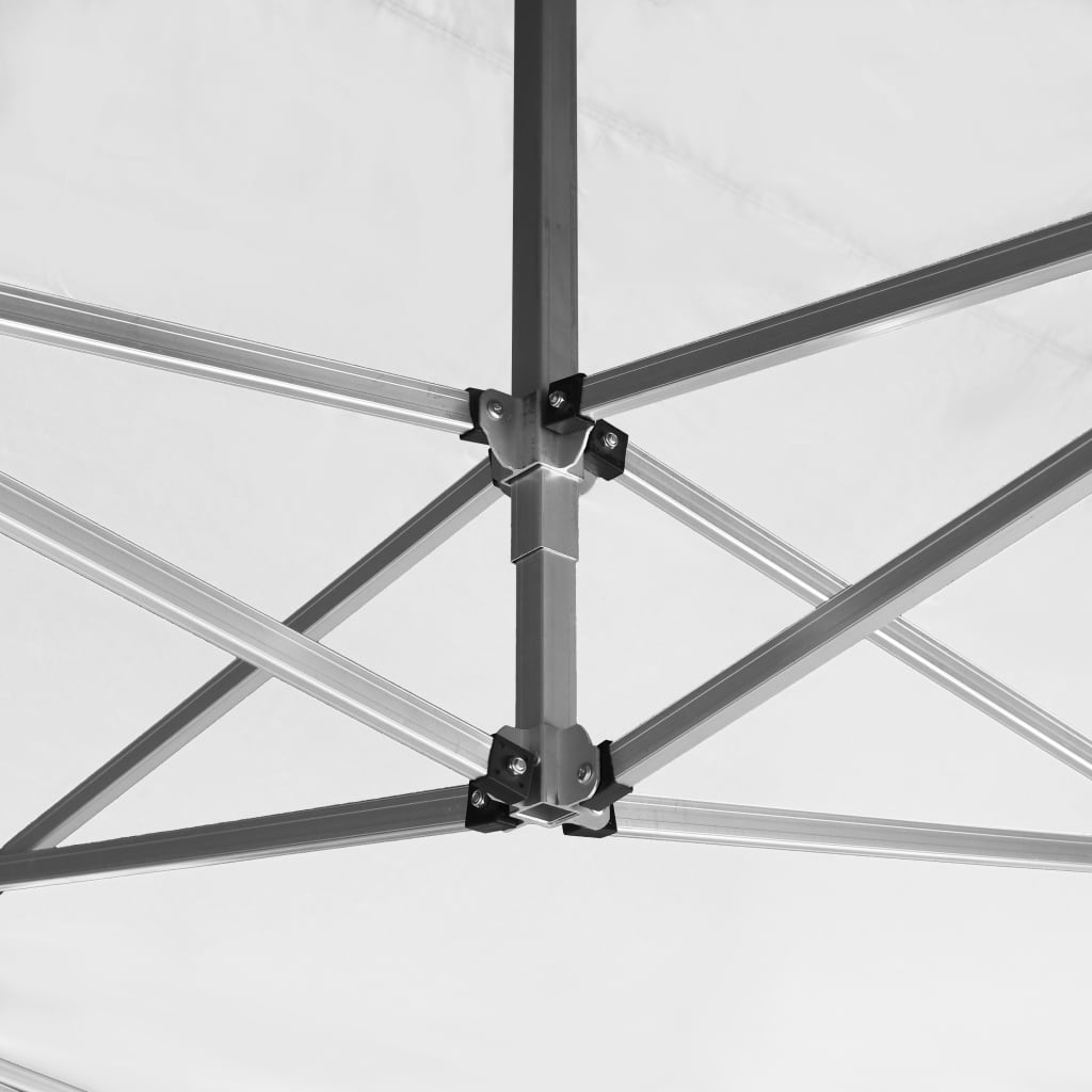 Profi-Partyzelt Faltbar mit Wänden Aluminium 3×3m Weiß