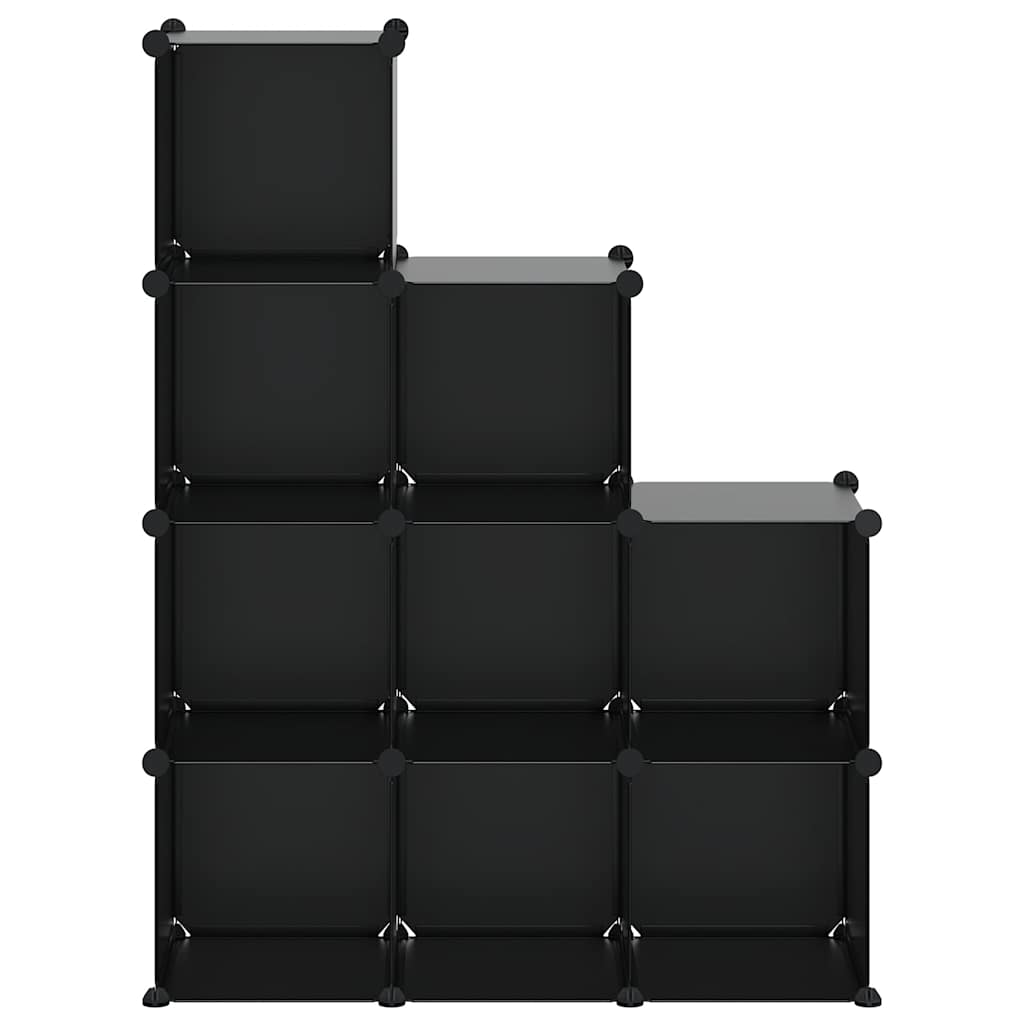 Regalsystem mit 12 Würfeln Schwarz PP