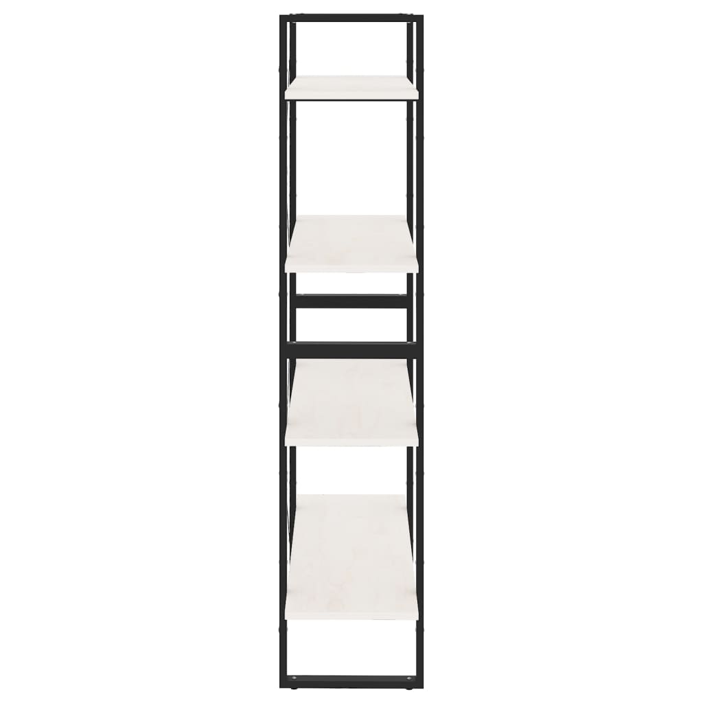 Bücherregal 2 Fächer Weiß 80x30x70 cm Holzwerkstoff
