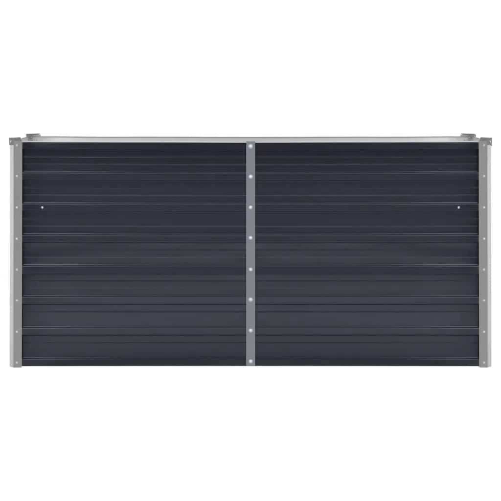 Hochbeet Anthrazit 160 x 80 x 77 cm Verzinkter Stahl
