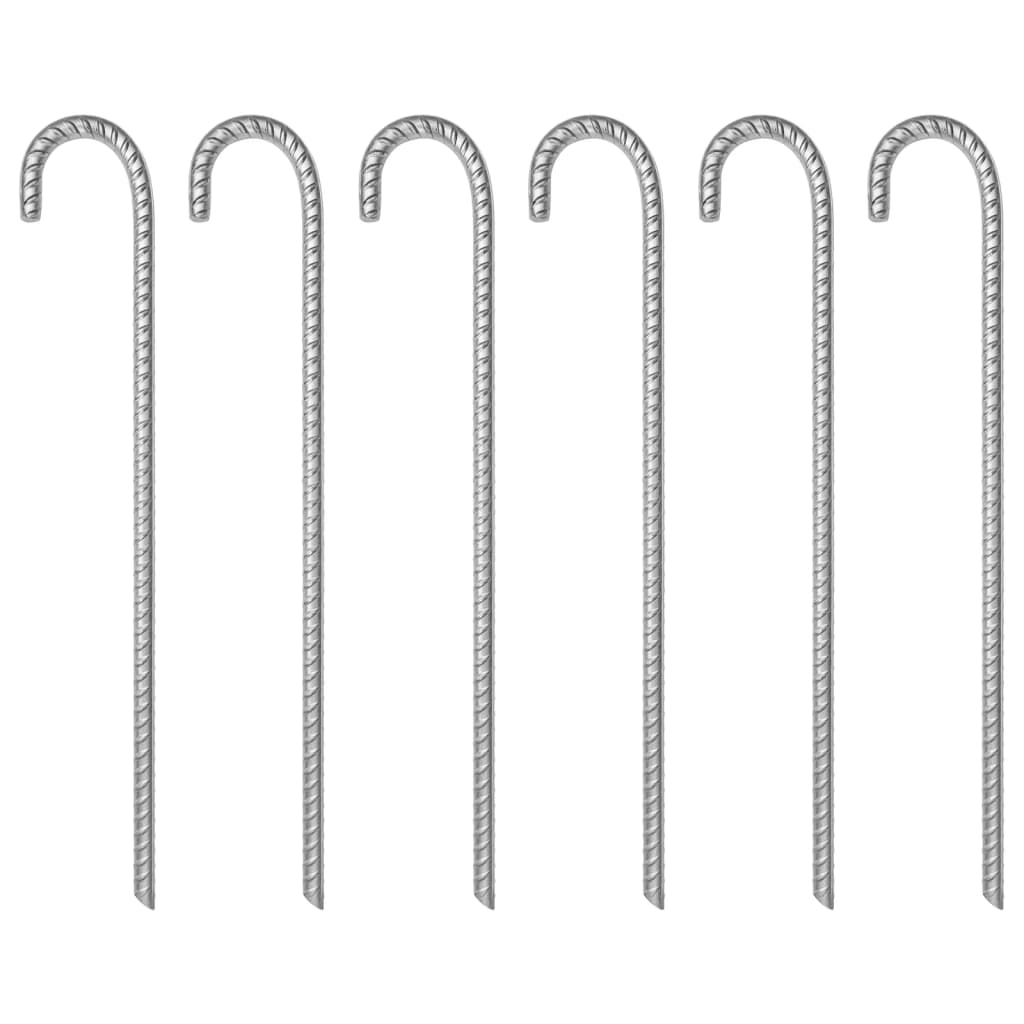 Zeltheringe 6 Stk. 37 cm Ø10 mm Verzinkter Stahl