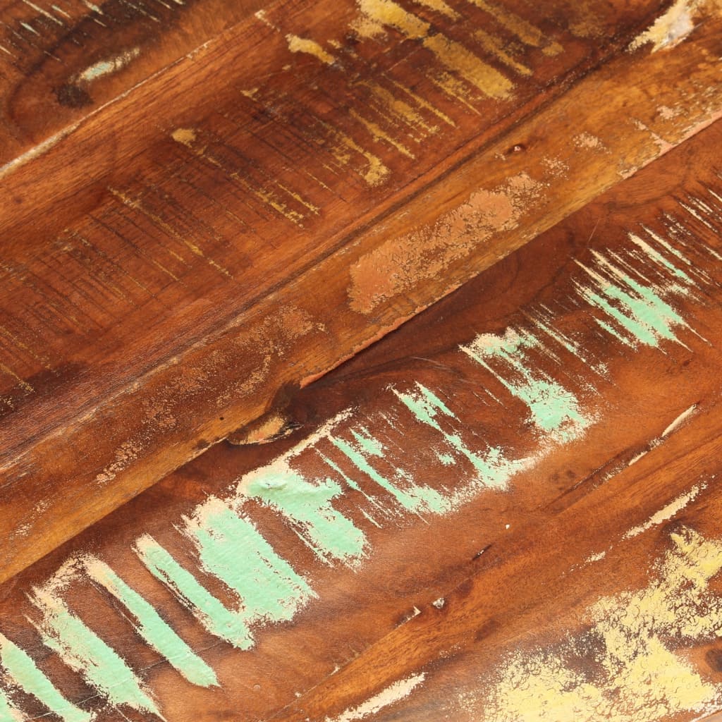 Tischplatte Ø 40x2,5 cm Rund Raues Massives Mangoholz