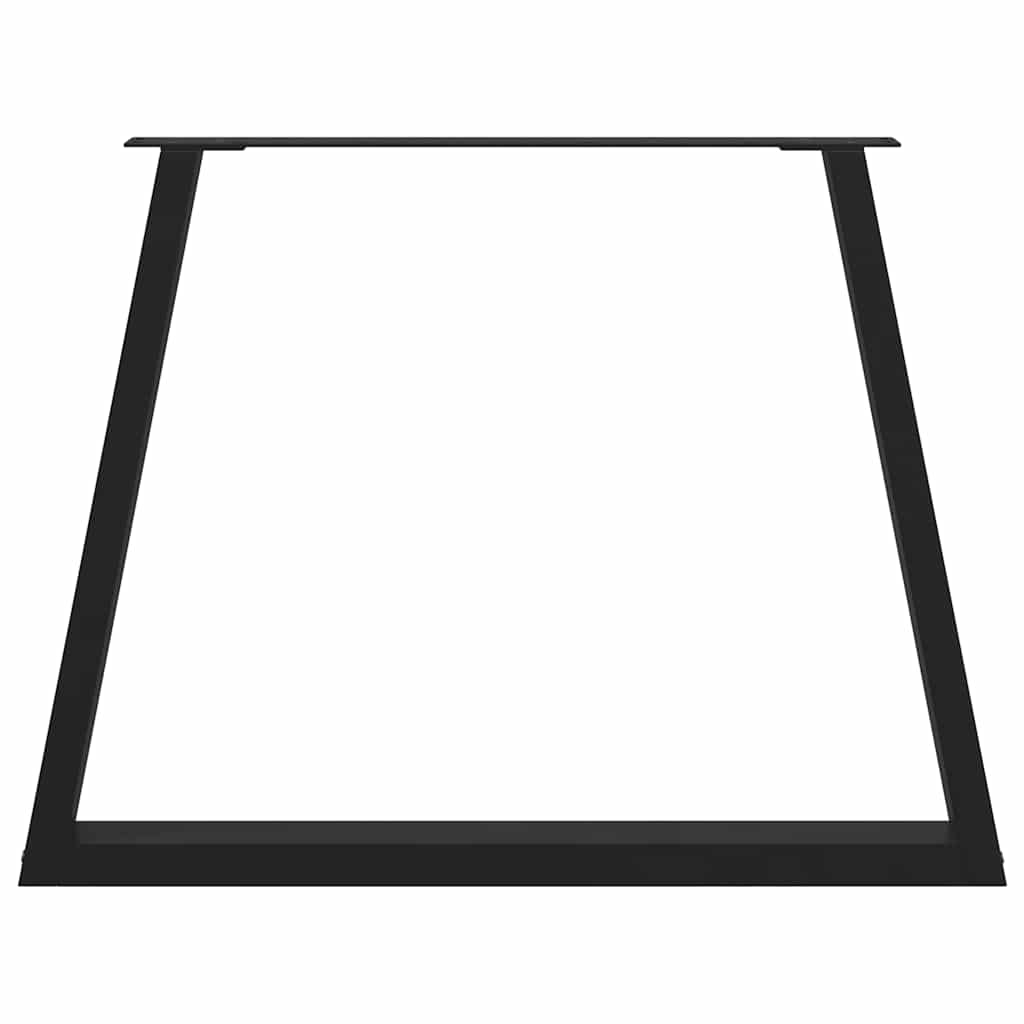 Couchtischbeine V-Form 2 Stück Schwarz 30x(30-31,3) cm Stahl