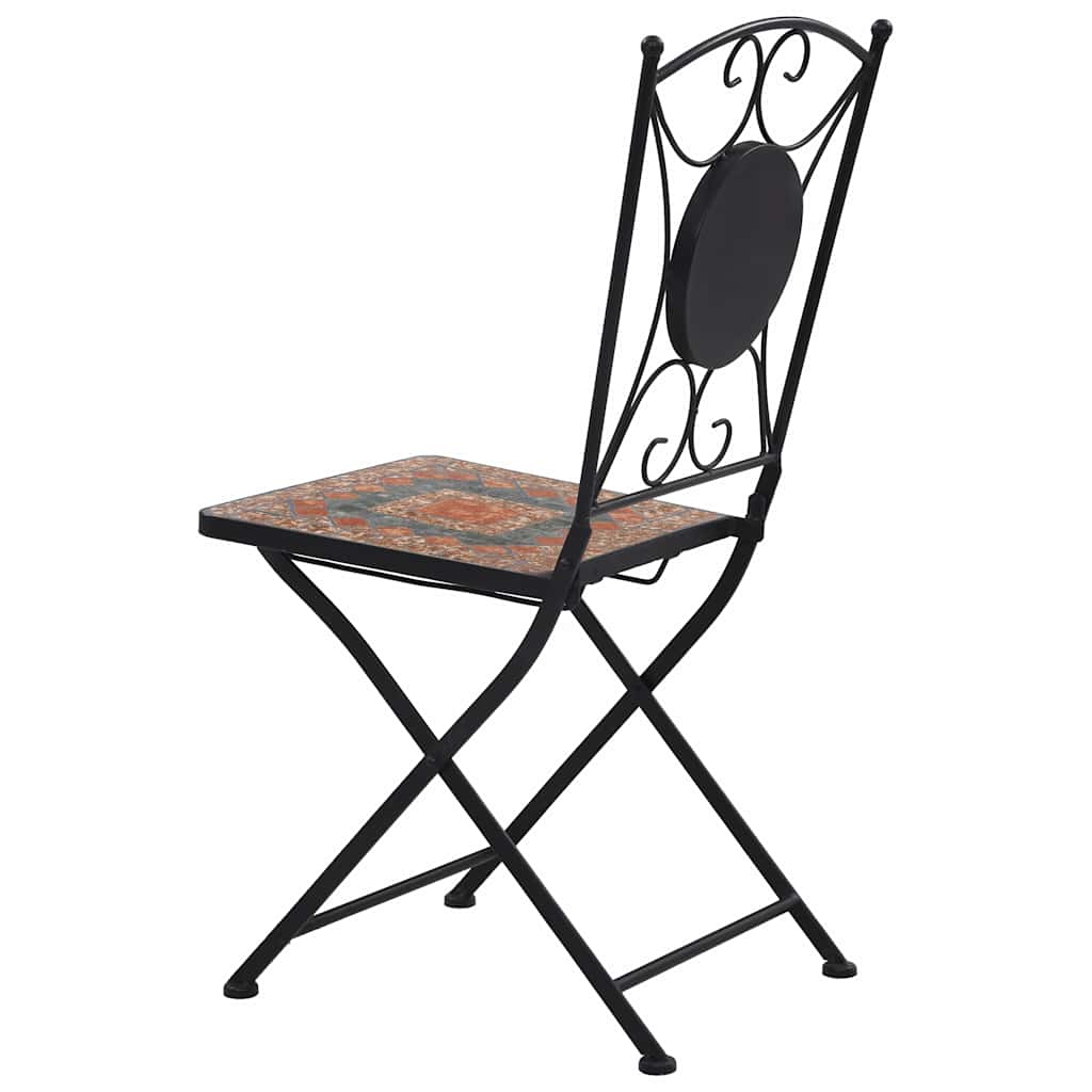 Bistrostühle Mosaik 2 Stk. Keramik Braun