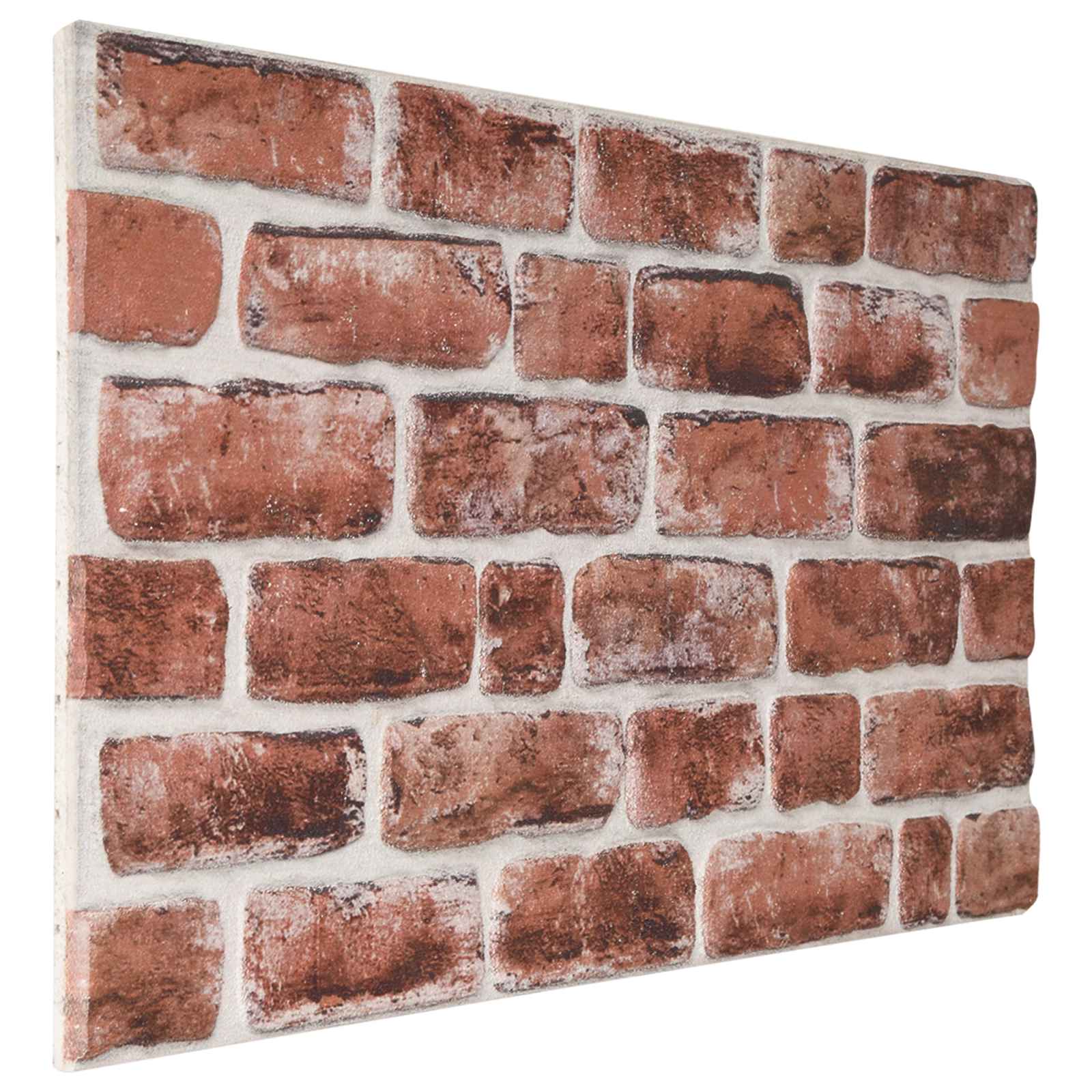 Wandpaneele 10 pcs Ziegel 100 x 50 cm EPS-Schaum