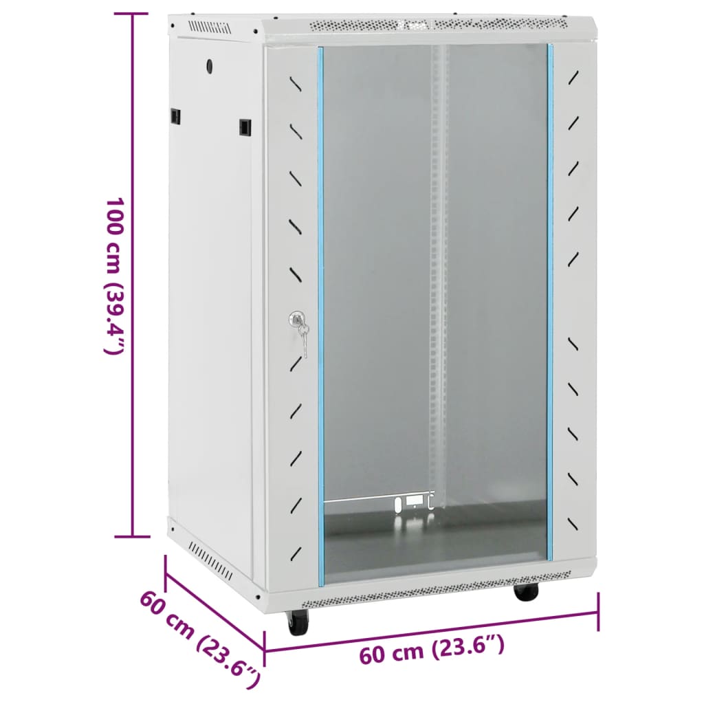 15U Netzwerkschrank 19" IP20 Schwarz 60x45x86 cm
