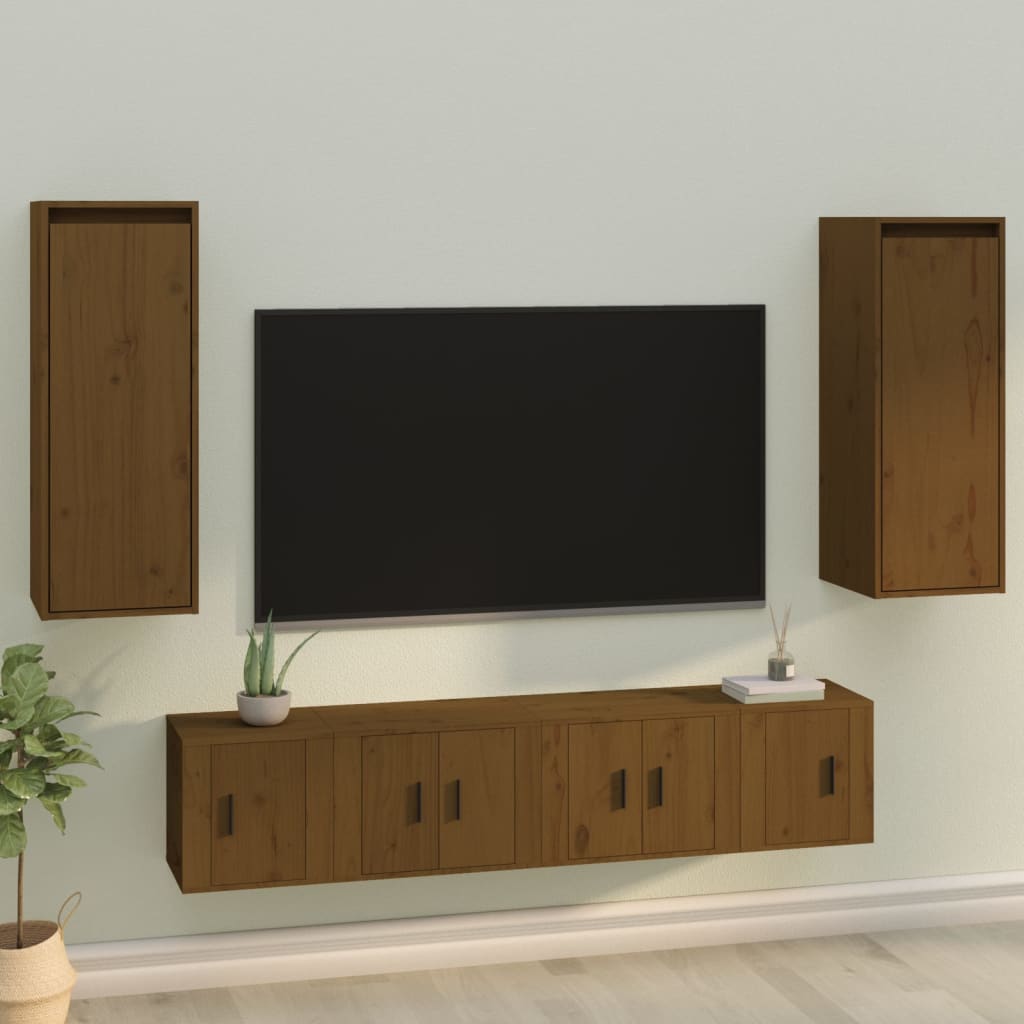 Wandschrank 30x30x80 cm Massivholz Kiefer