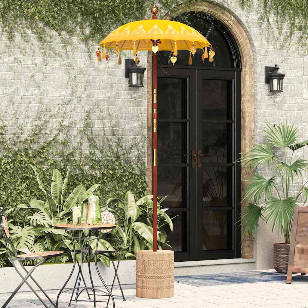 Balinesischer Sonnenschirm Creme 125 x 125 x 260 cm
