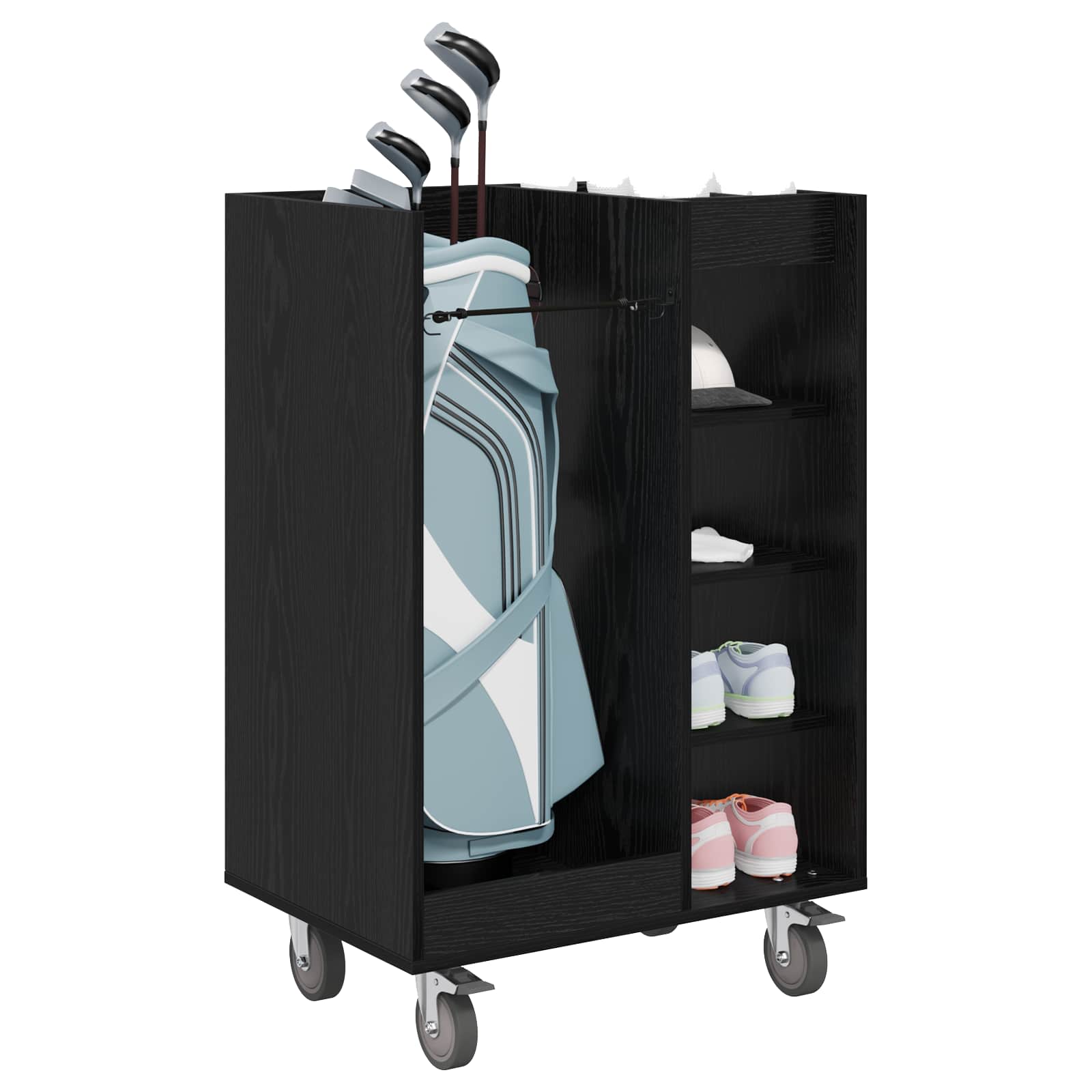 Golf Schrank Mit Rad Uni Weiß 65 x 45 x 98 cm