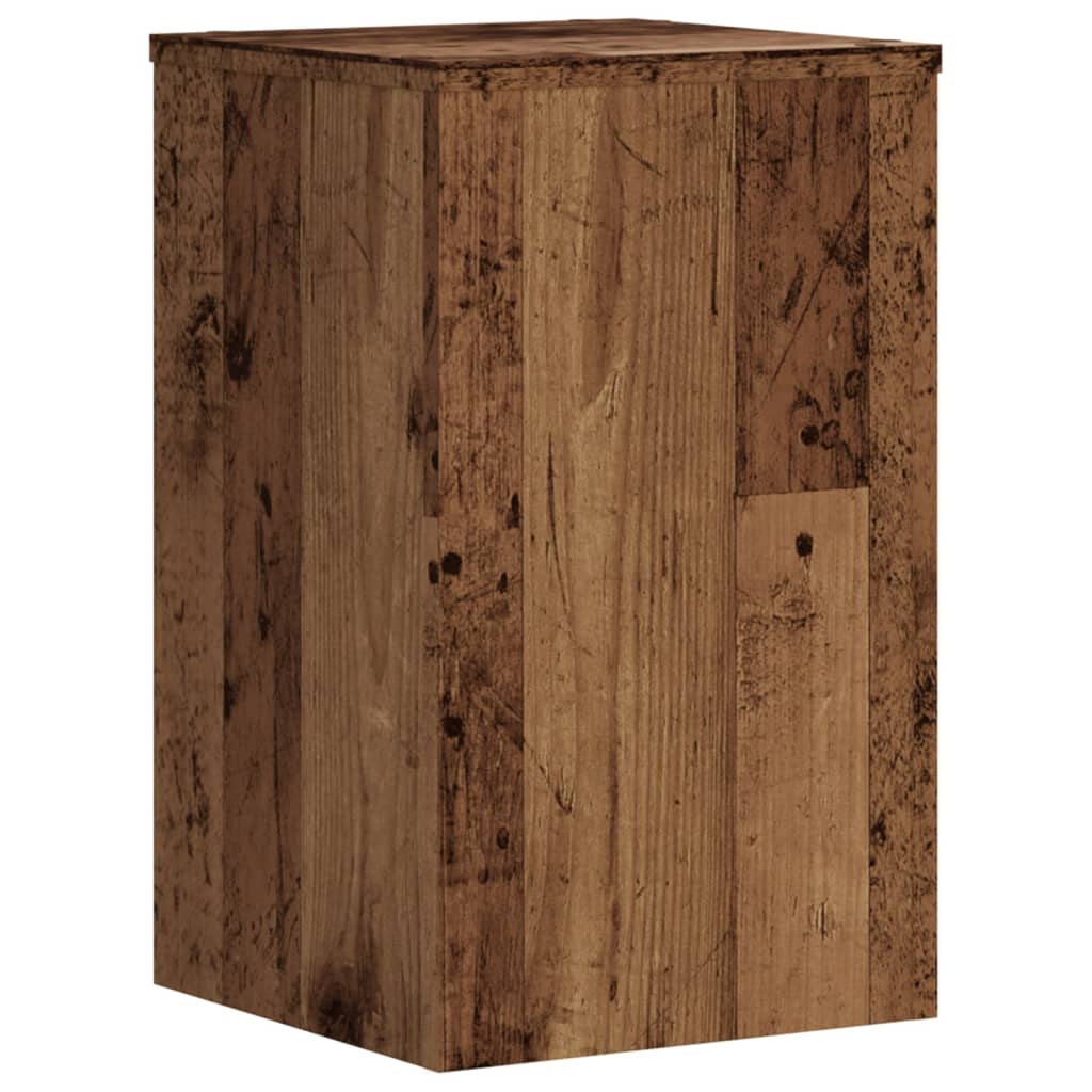 Pflanzenständer 2 Stk. Weiß 33x33x100 cm Holzwerkstoff