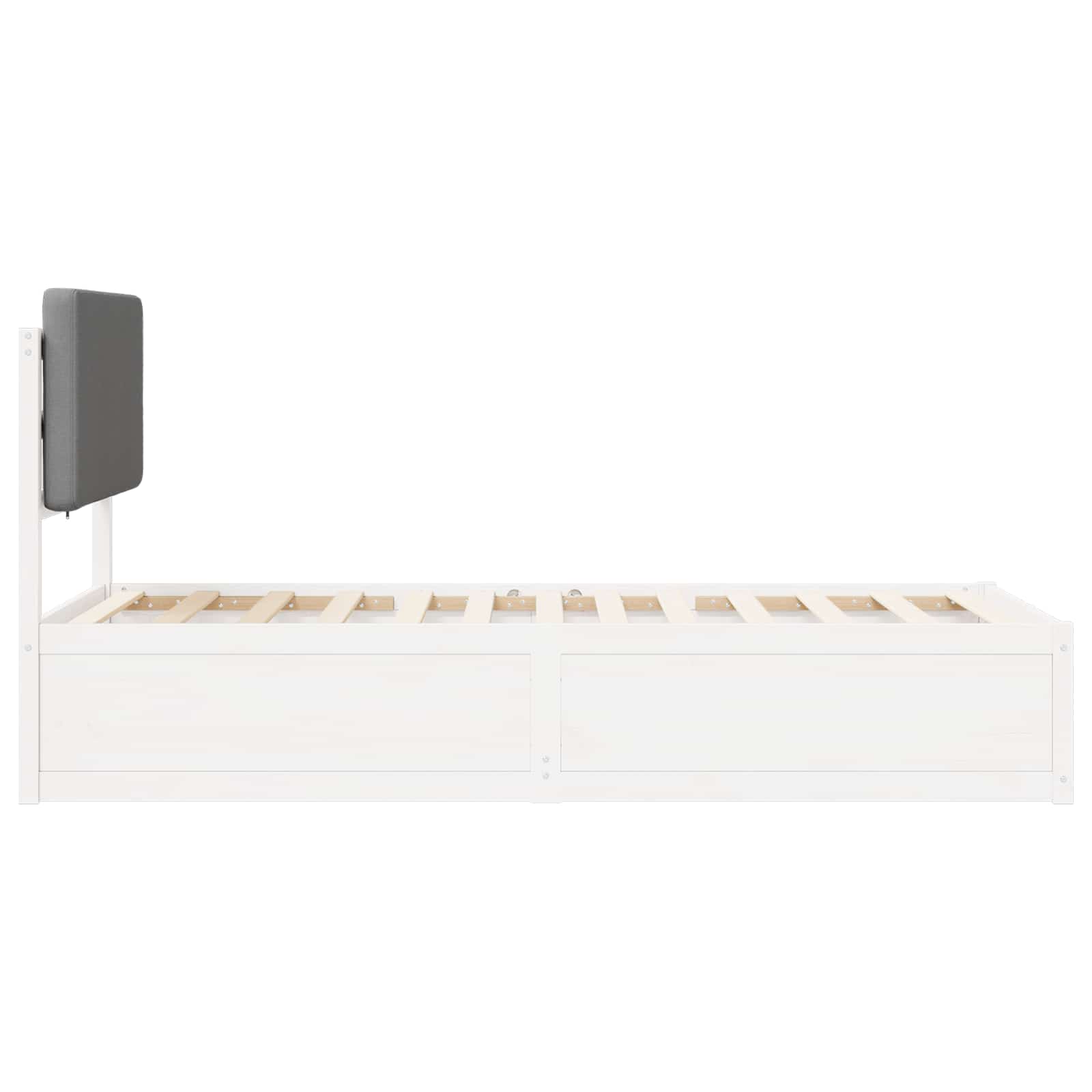 Bettgestell mit gepolstertem Kopfteil Hellgrau 200 x 200 cm