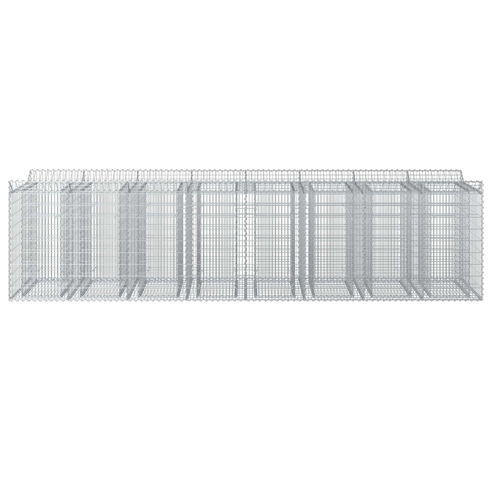 Gabionen-Hochbeet 2 pcs Silber