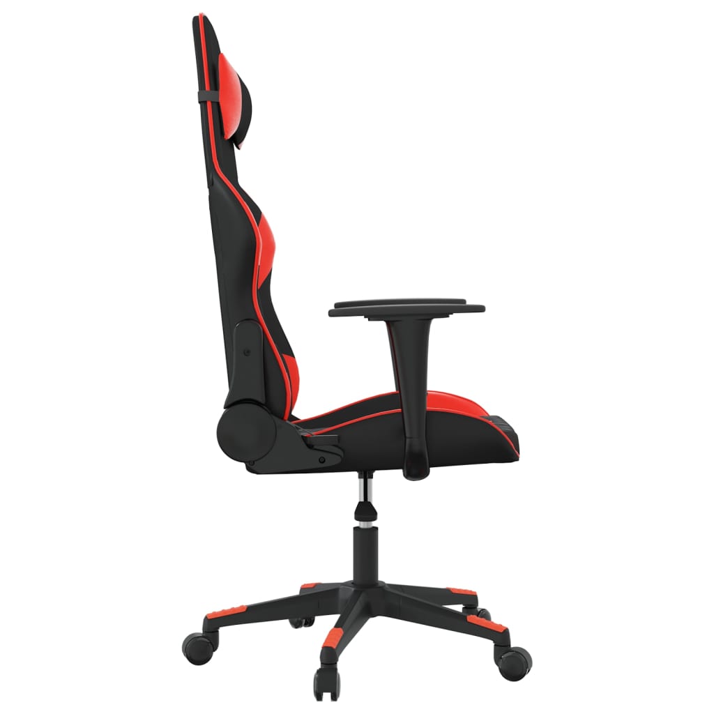 Gaming-Stuhl mit Massagefunktion Schwarz und Blau Kunstleder
