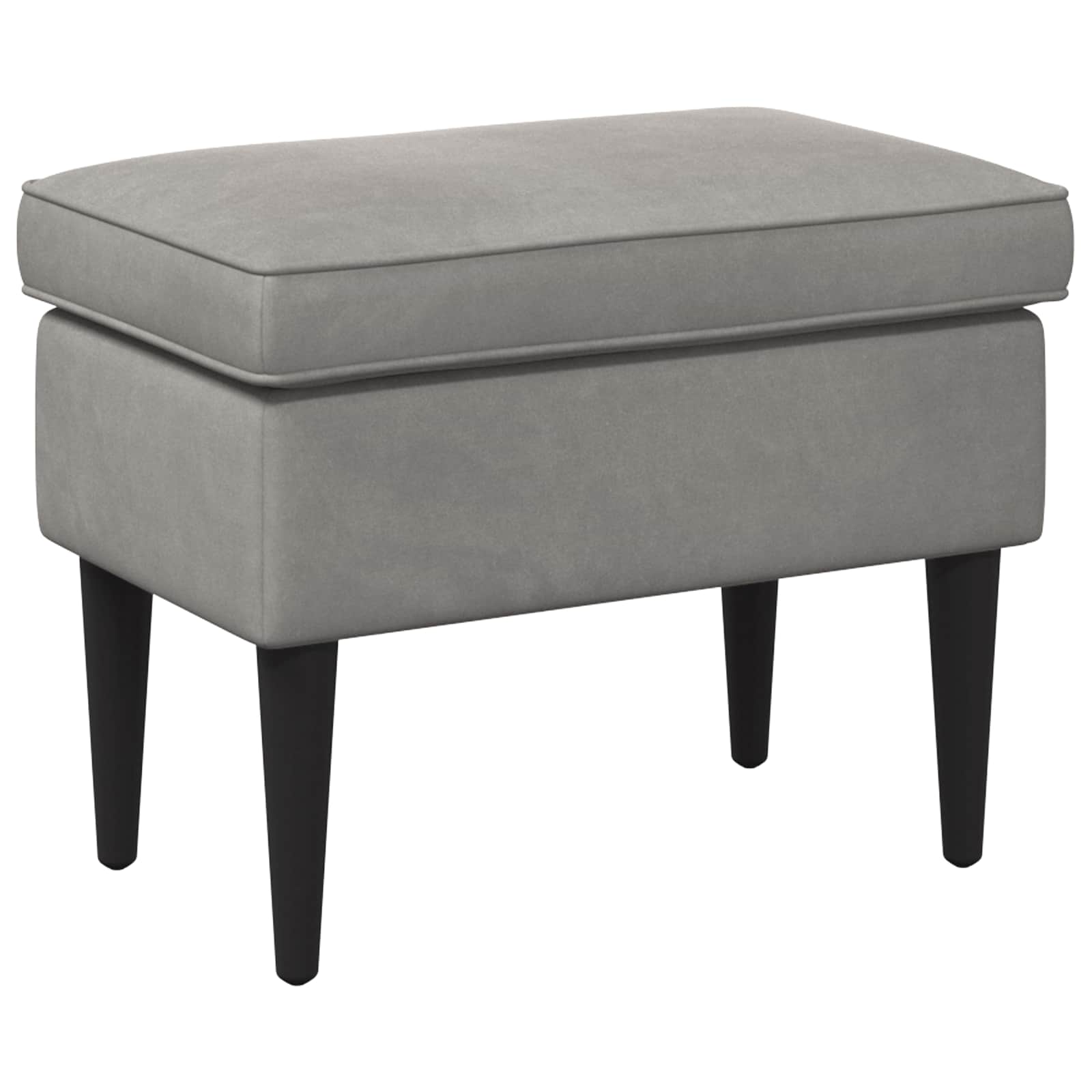 Hocker Hellgrau 55 x 35 x 41 cm Samt