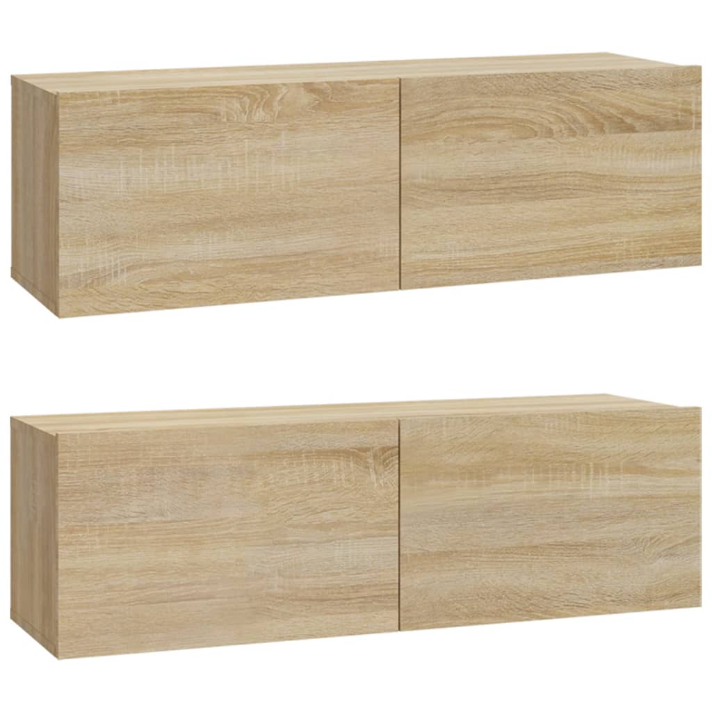 4-tlg. TV-Schrank-Set Weiß Holzwerkstoff
