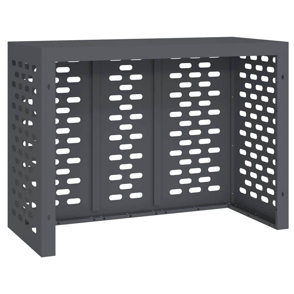 Klimaanlagenabdeckung Schwarz 90 x 40 x 60 cm Stahl