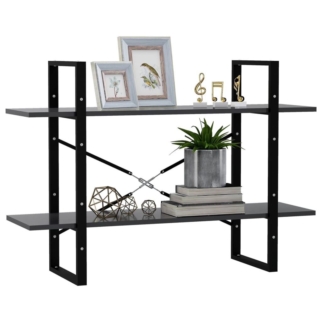 Bücherregal 2 Fächer Weiß 100x30x70 cm Holzwerkstoff