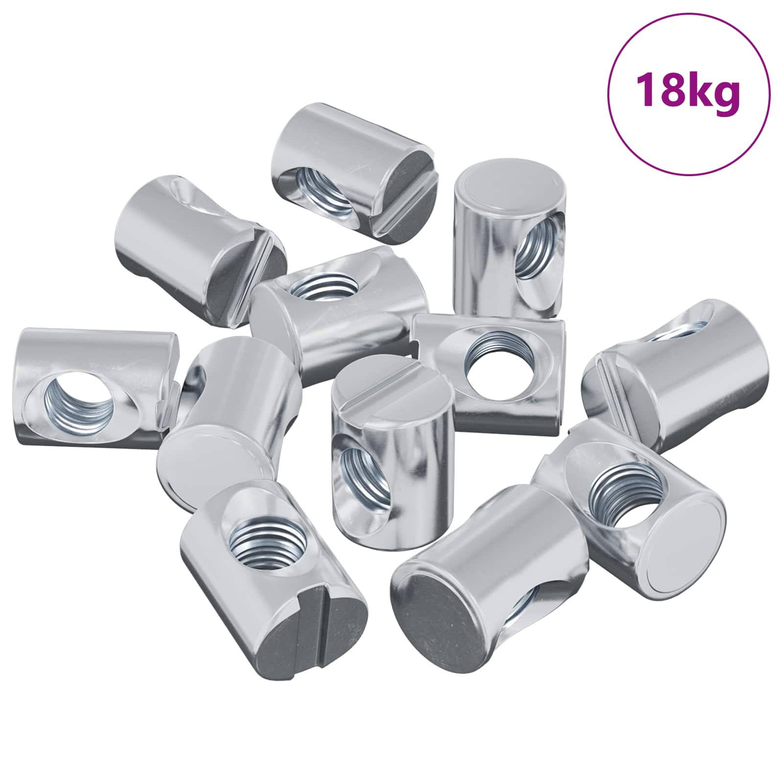 Fassmutter 2 pcs Silber M6 x 13 mm Eisen