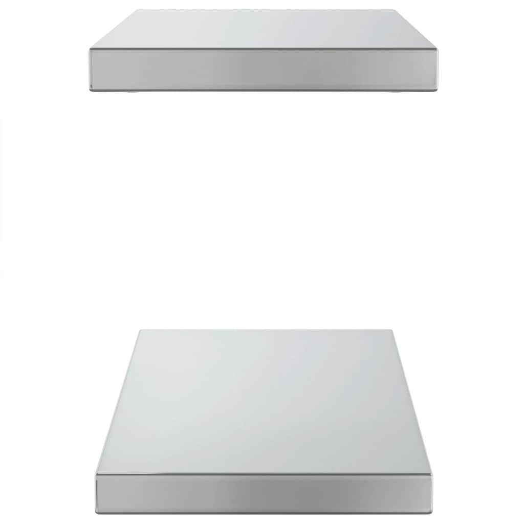 Wandregale 2 Stk. 100x40 cm Silbern Edelstahl