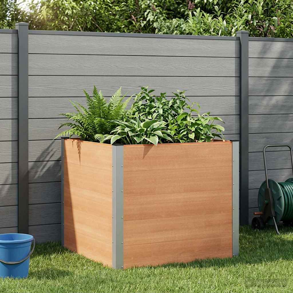 Garten-Hochbeet 200x50x54 cm WPC Grau