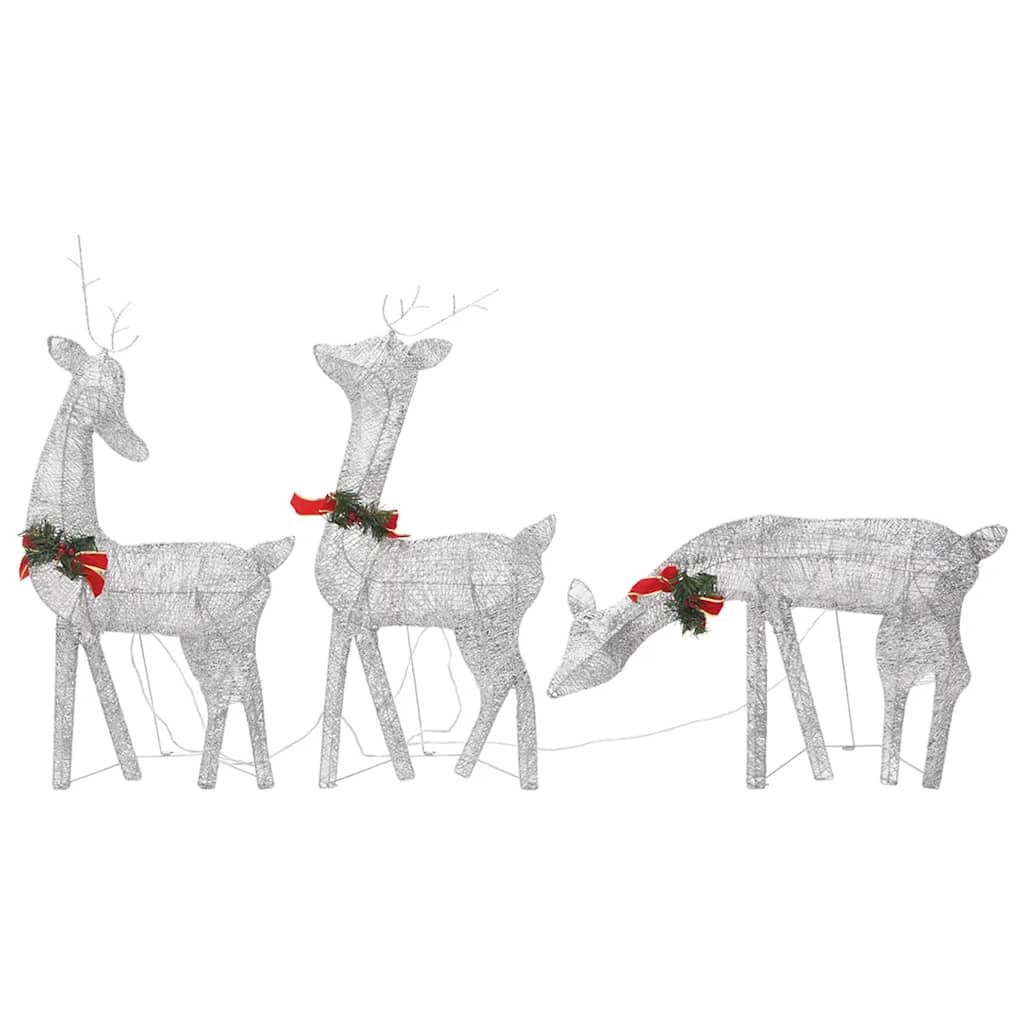 Weihnachtsdeko LED Rentiere 270x7x90 cm Golden Warmweiß