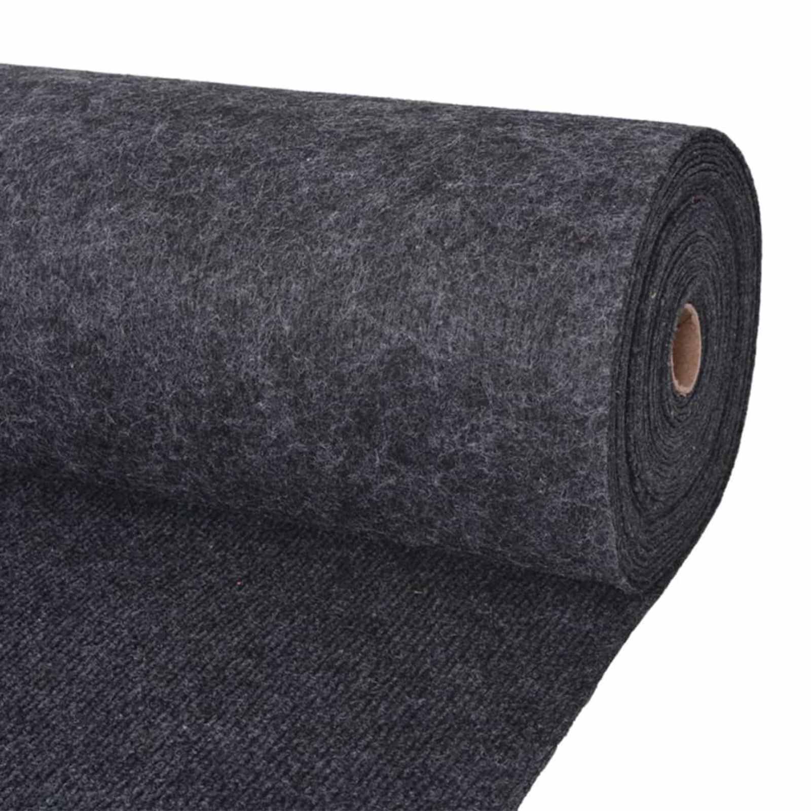Teppich Anthrazit 1,2 x 10 m Polyester